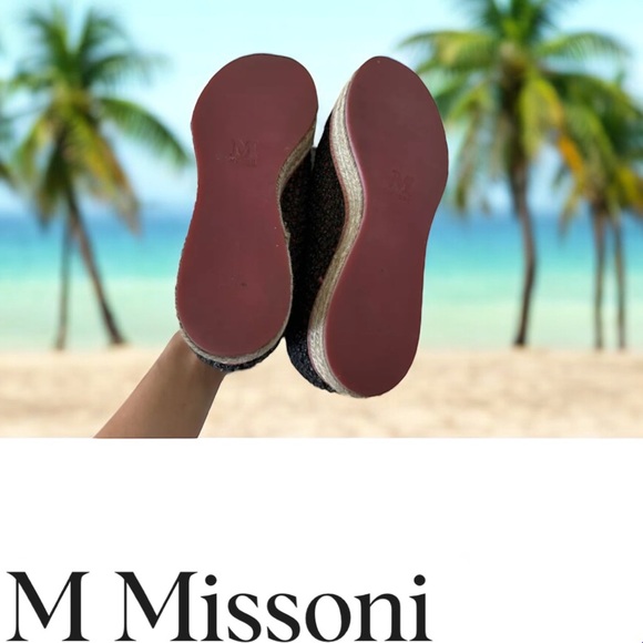 M Missoni Embroidered raffia platform espadrilles - Picture 13 of 14